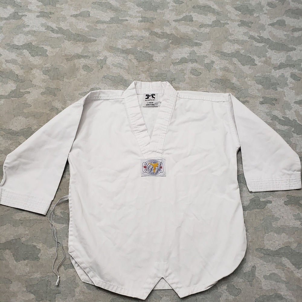 Best Martial Arts Top‎ Youth 0 White Taekwondo 3/4 Sleeve